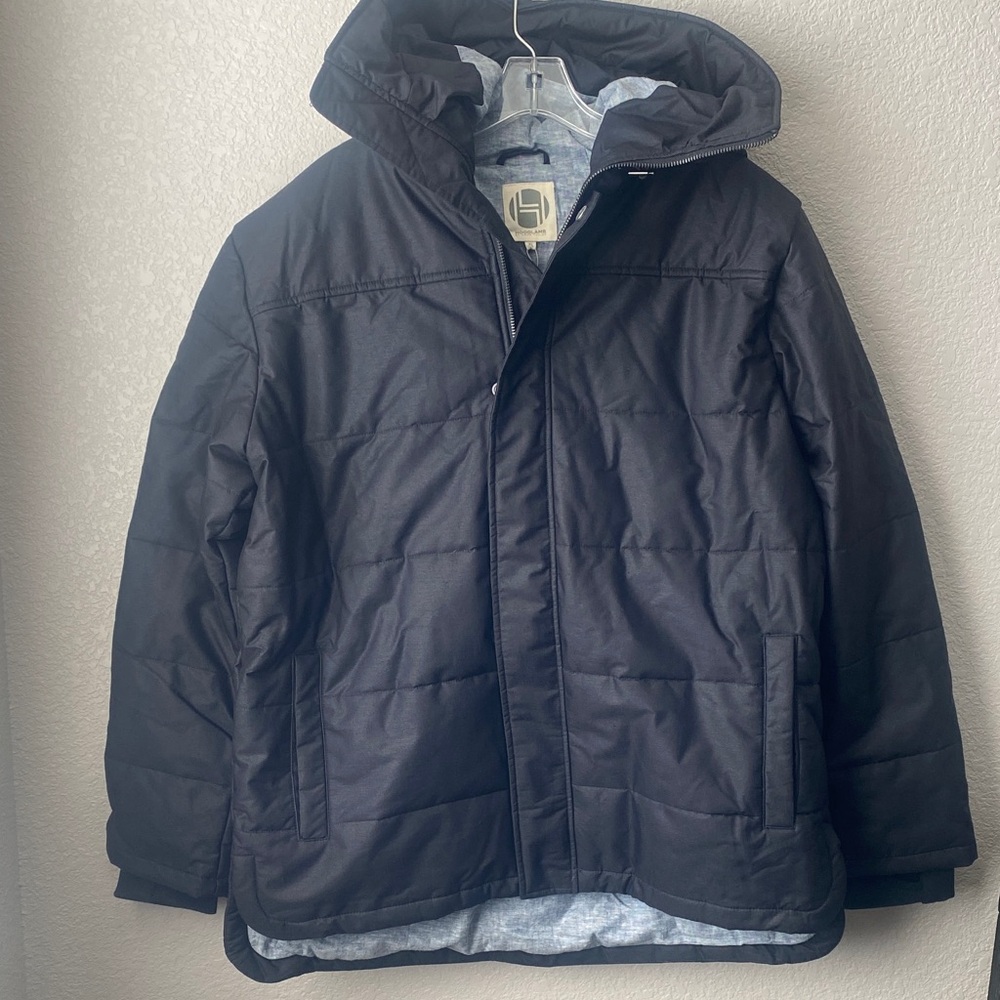 HoodLamb Men's Black  Organic Hemp Puffer 420 MWJ006/XL